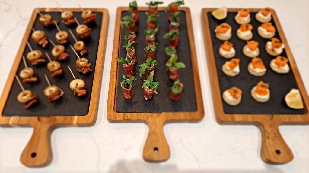 Private Chef Sally Wain Canapes at Ellerton hall